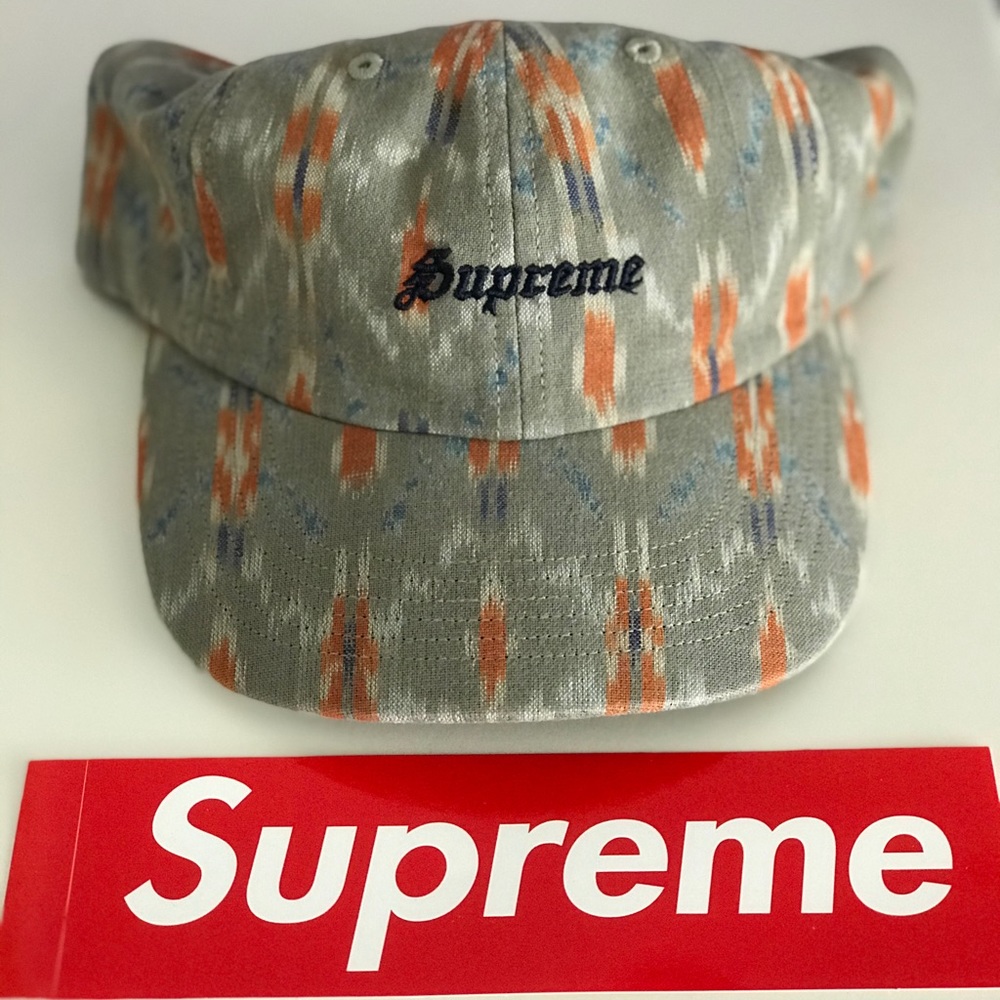 Supreme Hat Ikat 6 Panel Tan